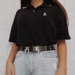 ✨ Dark blue psycho bunny collard shirt ✨